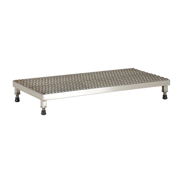 Vestil AHW-L-1948-SS Adjustable Stand, 6-3/4-8-3/4 H 19 x 48, 6.75 Overall Height, Stainless Steel, Silver
