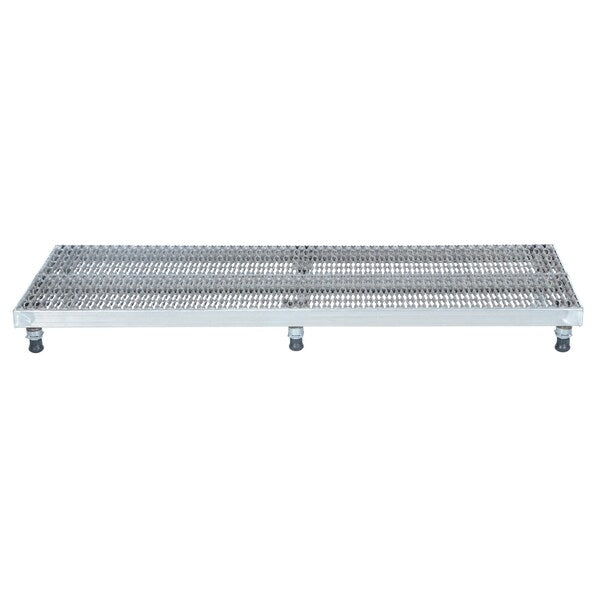 Vestil AHW-L-2472-SS Adjustable Stand, 6-3/4-8-3/4 H 24 x 72, 6.75 Overall Height, Stainless Steel, Silver