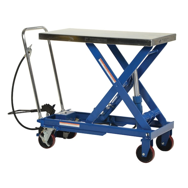 Vestil AIR-1750 Air Hydraulic Steel Cart, 1750 lb. Cap, 20"W, 39-1/2"L