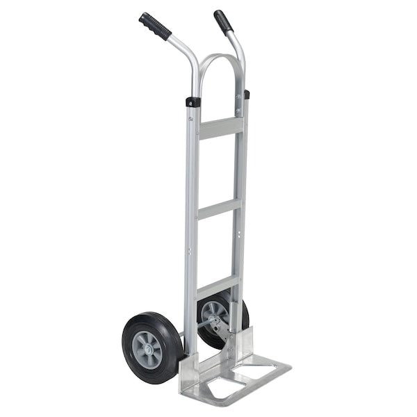 Vestil ALUM-H-HR Silver Aluminum Dual Handle Hand Truck 500 lb Hard Rubber Wheels