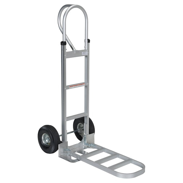 Vestil APHT-500A Silver Aluminum P-Handle Hand Truck With Pneumatic Wheels
