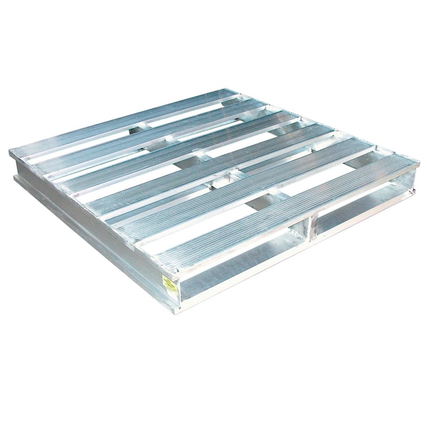 Vestil AP-4848 Aluminum Heavy Duty Pallet, 48 in L, 48.125 in W, 6 H