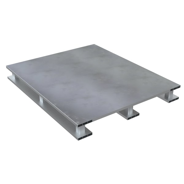 Vestil AP-ST-4248-SB Aluminum Pallet, 47.875 in L, 42 in W, 5.0625 H