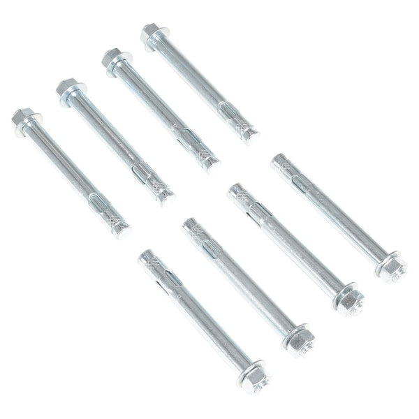 Vestil AS-346-8PK Sleeve Anchor, 3/4" Dia., 6" L, Steel Zinc Plated, 8 PK