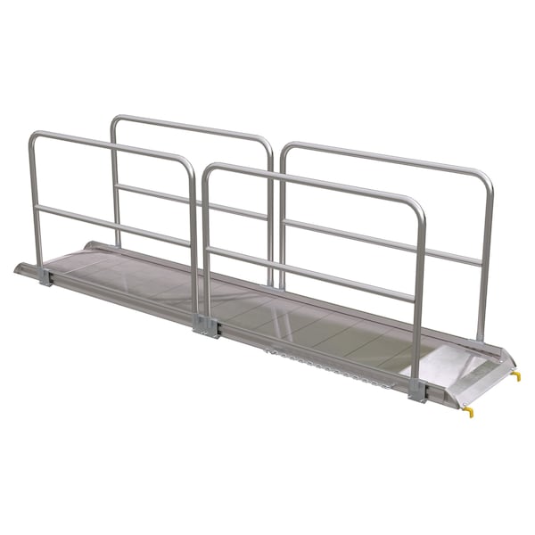 Vestil AWR-28-12B-HR Alum. Walk Ramp w/Rail Hook, 144 x 28"