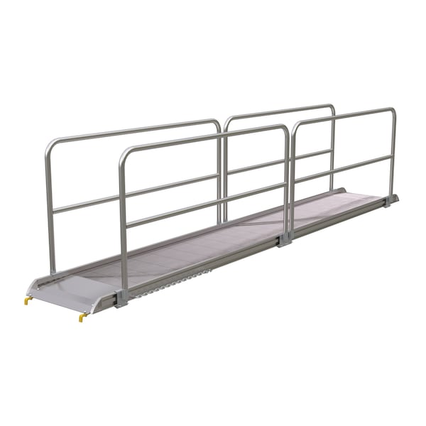 Vestil AWR-28-16B-HR Alum. Walk Ramp w/Rail Hook, 192 x 28"