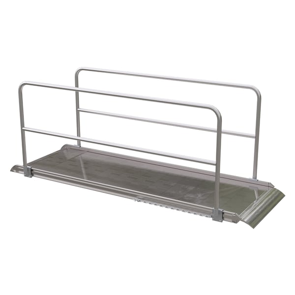 Vestil AWR-38-10A-HR Alum. Walk Ramp w/Rail Overlap, 120 x 38"
