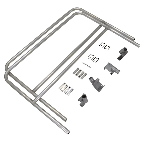 Vestil AWR-HR-10-RF Alum Walk Ramp Rail Retro Fit 10 Ft, PK2