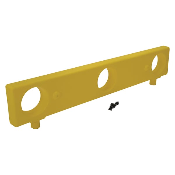 Vestil BCD-76-EX12-YL Barricade, Virgin Polyethylene with UV Stabilizer, 15.125 Height, 70 Length, 8, Yellow