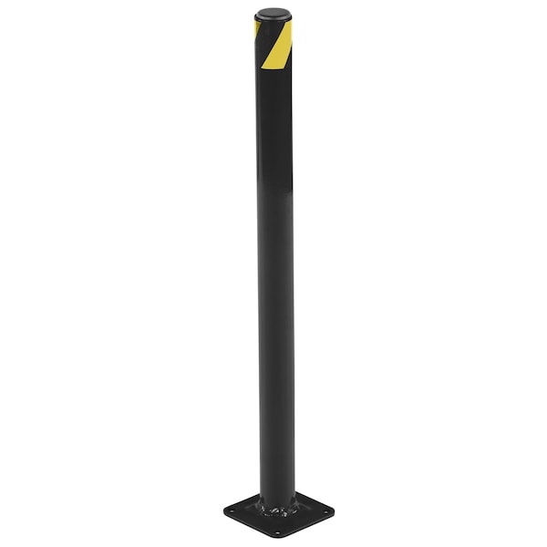 Vestil BOL-24-2-BK STEEL PIPE SAFETY BOLLARD 24"X1.75" BLK
