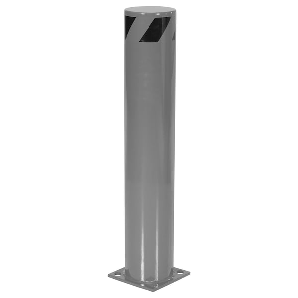 Vestil BOL-36-6.5-GYSG STEEL PIPE SAFETY BOLLARD 36"X6.5" GRAY