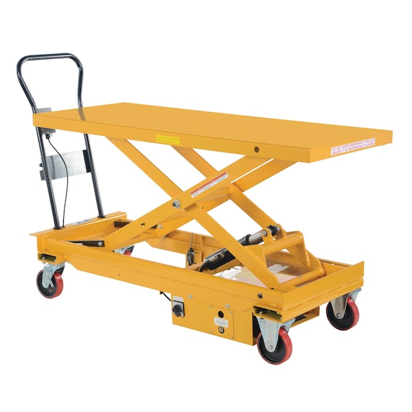 Vestil CART-1000-LD-DC DC Power Hydraulic Scissor Cart, 1000 lb. Cap, 60"W, 24-1/2"L