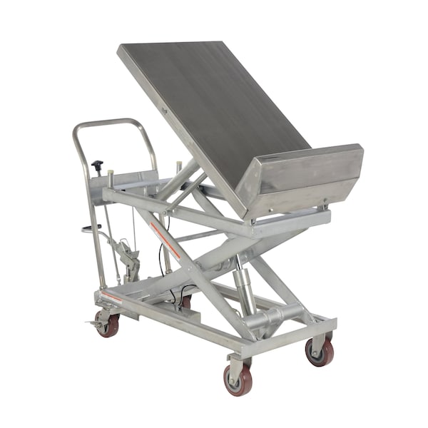 Vestil CART-1000-LT-PSS Partially SS Lift, Tilt Cart, 1K, 22x33.6