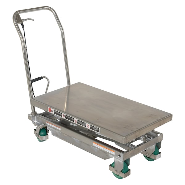 Vestil CART-600-D-SS2 CART DBL SCISSOR 600LB CAPACITY STAINLESS STEEL