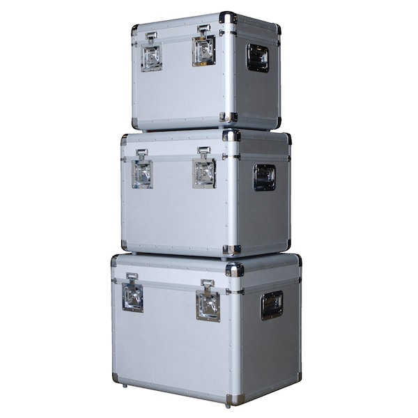 Vestil CASE-A Aluminum Storage Cases, 3PK