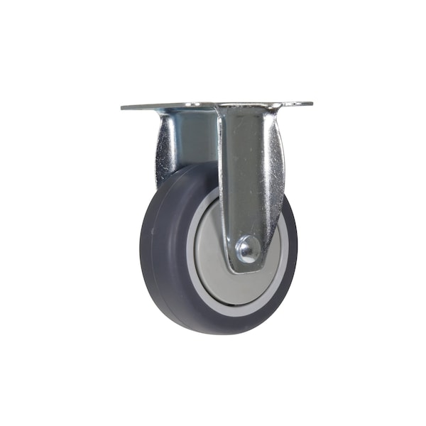 Vestil CST-B28-4X1TPR-R Dark Gray Rigid Thermoplastic Polyurethane Rubber Caster 4 x 1 1/4