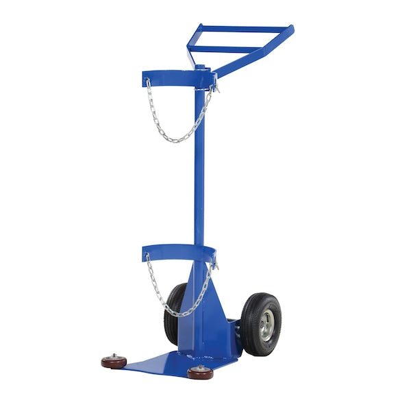 Vestil CYL-DLX-1-PN Blue Deluxe Portable Cylinder Lifter 500lb Capacity Pneumatic Wheel