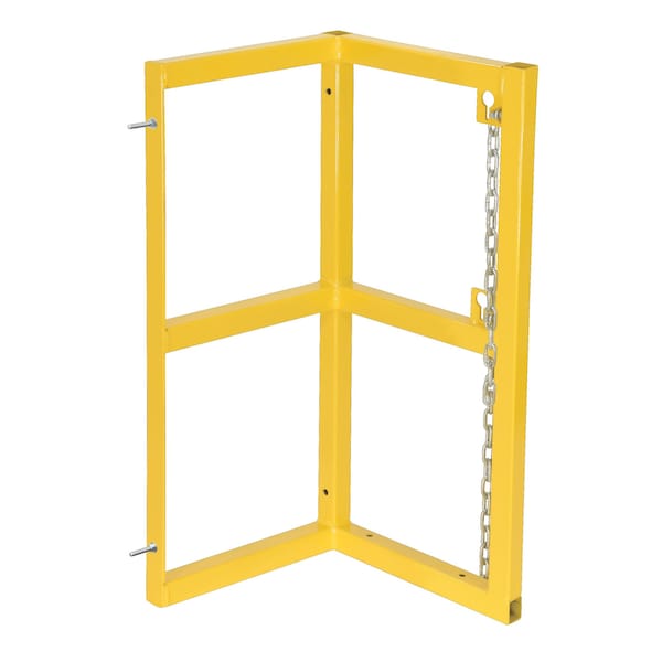 Vestil CYL-FMSR-1-EXT Yellow Cylinder Barricade Extension Rack Single Cylinder Capacity