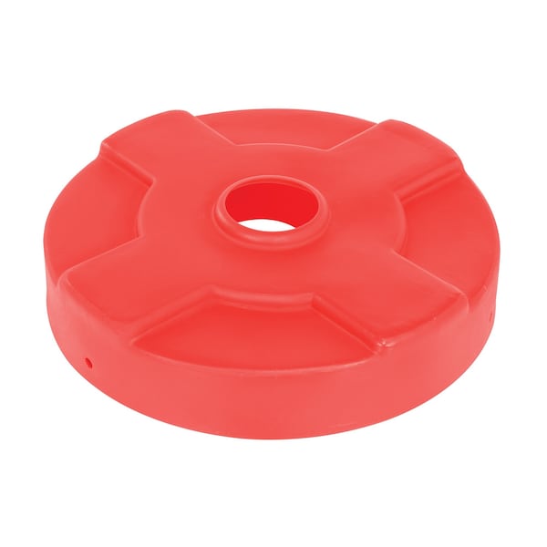 Vestil DC-P-30-CAN-RD DRUM RECYCLING LID 30 GAL DRUM RED