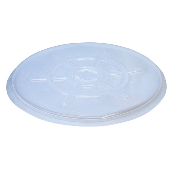 Vestil DC-TP 55 Gal Drum Cover, Closed Head, Polyethylene, Clear, 5PK