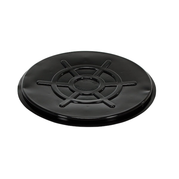 Vestil DC-TP-B Blk Plstc Drum Covr Close Head 55Gal, PK5