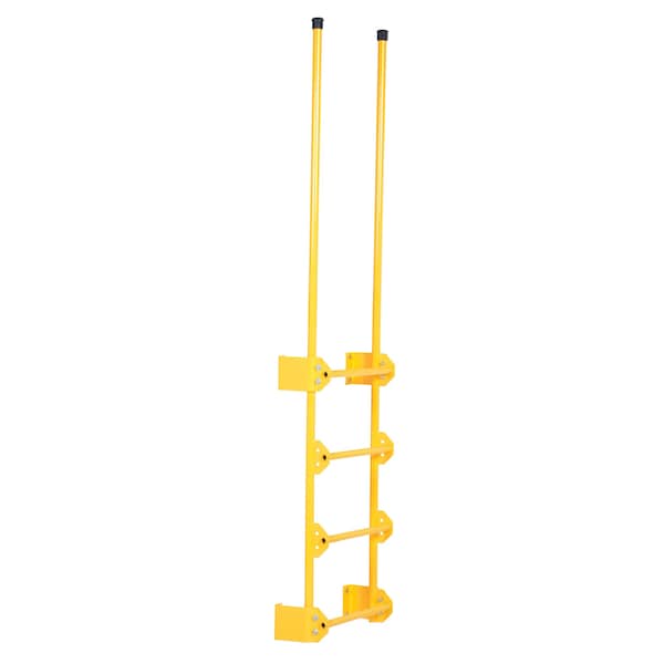 Vestil DKL-4 89-1/2" Overall H, Dock Ladder, Walk-Through Style, 4 Step, Steel, 4 Steps, 300 lb. Load Capacity