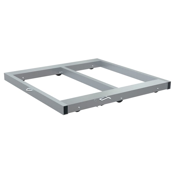 Vestil DOL-4048-6NT-FL Aluminum Pallet Dolly With Floor Lock 40 In. x 48 In. 4,000 Lb. Capacity Silver