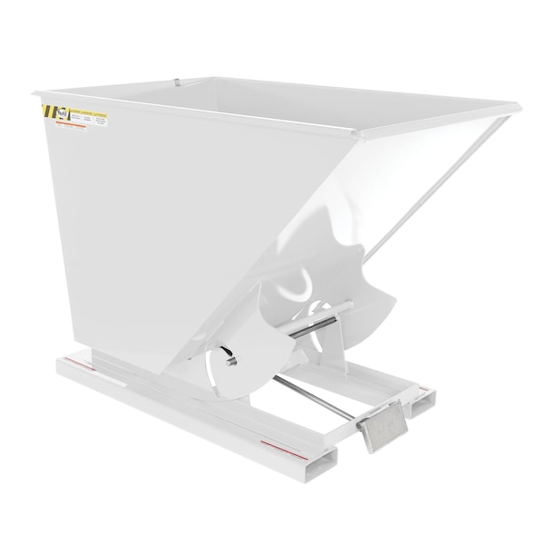 Vestil D-150-HD-WHT Heavy Duty Self-Dumping Hopper 1.5 Cubic Yard 6000 lb White
