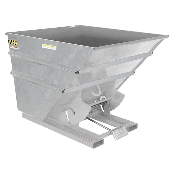 Vestil D-200-HD-GAL Heavy Duty Self-Dumping Hopper 2 Cubic Yard 6000 lb Galvanize