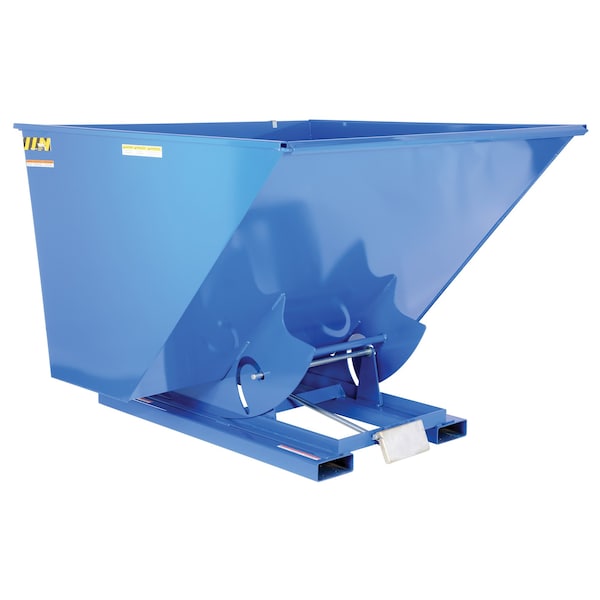 Vestil D-250-MD Medium Duty Self-Dumping Steel Hopper with Bumper Release, 2.5 Cubic Yards, 4000 lb Capacity