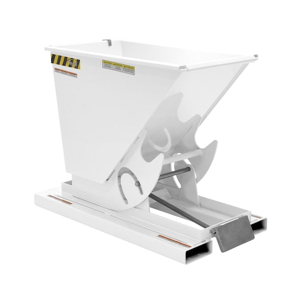 Vestil D-25-LD-WHT Light Duty Self-Dump Hopper .25 Cubic Yard 2000 lb White