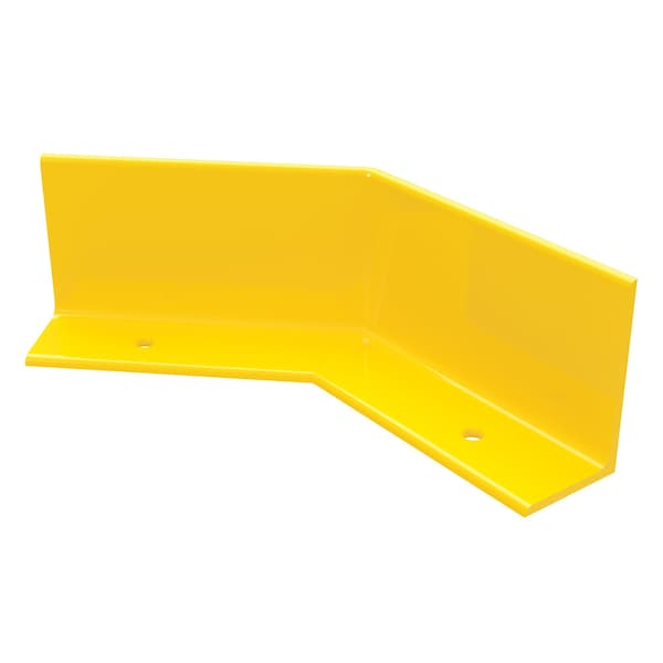 Vestil FSC-14-45D-YL Steel Floor Safety Curb 45 Degree Corner 1/4 In. Thick Yellow