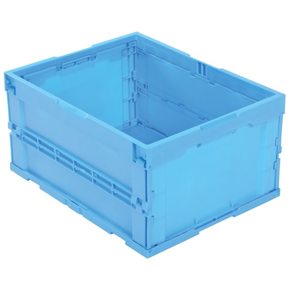 Vestil F-CRATE Foldable Storage Container, 23-1/2 in L x 18-2/5 in W x 12-1/10 in H, Blue, Plastic