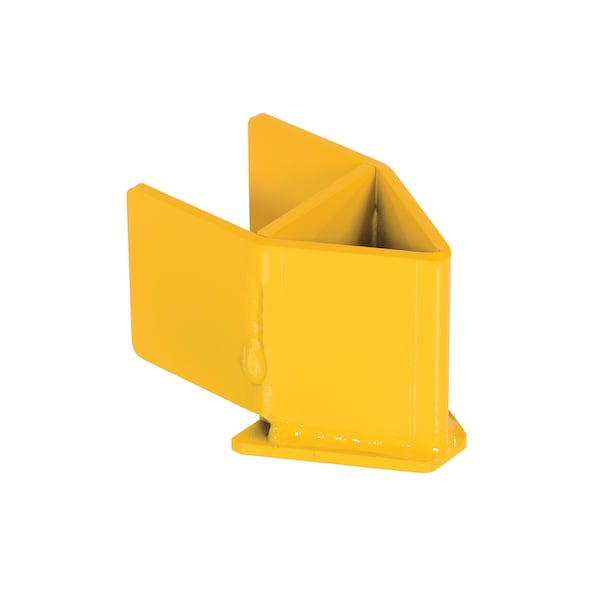 Vestil G3-V4-YL Yellow Powder Coat Steel Rack Upright Guard 4.5"W x 6.1875L x 4.25"H