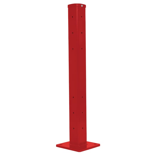 Vestil GR-F2R-BO-TP42-RD Rigid Tube Post 42 In Bolt-On Style Red