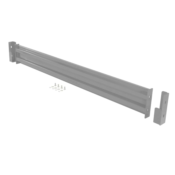 Vestil GR-F2R-DI-7-GYSG Drop-In Style Guard Rail 7 Ft Gray Semi Gloss