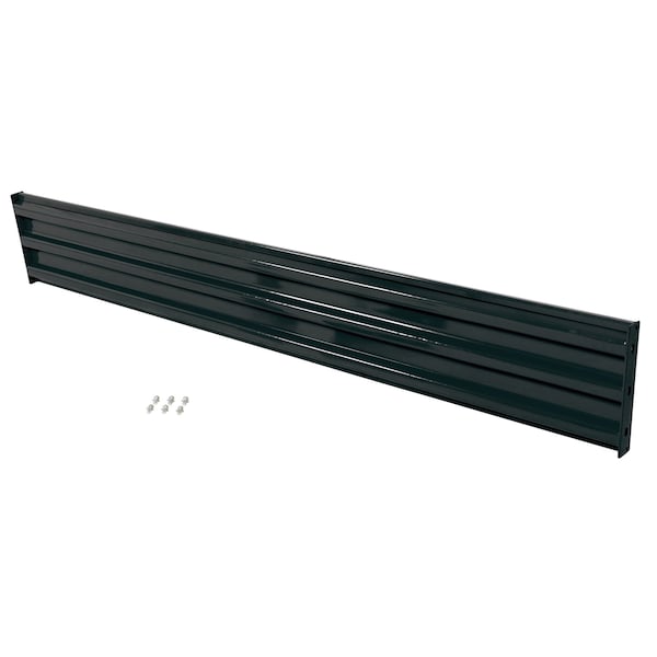 Vestil GR-F3R-BO-10-BK Bolt-On Style Guard Rail 10 Ft Black