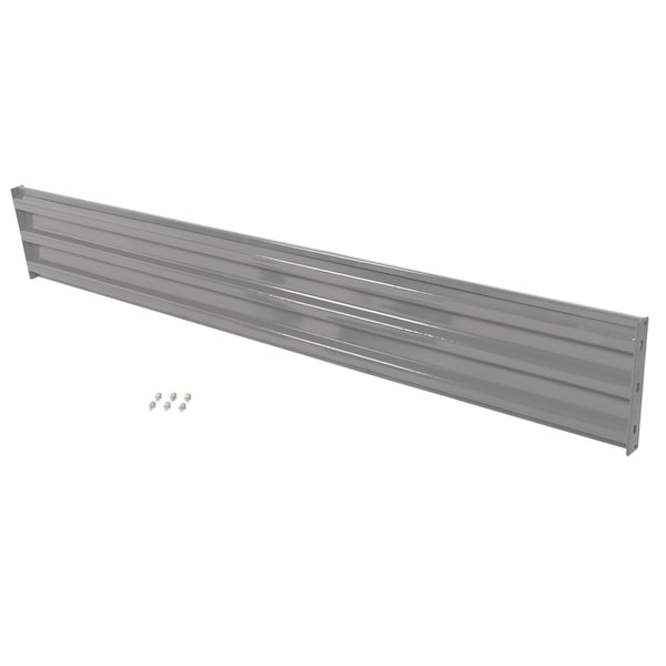 Vestil GR-F3R-BO-10-GYSG Bolt-On Style Guard Rail 10 Ft Gray Semi Gloss