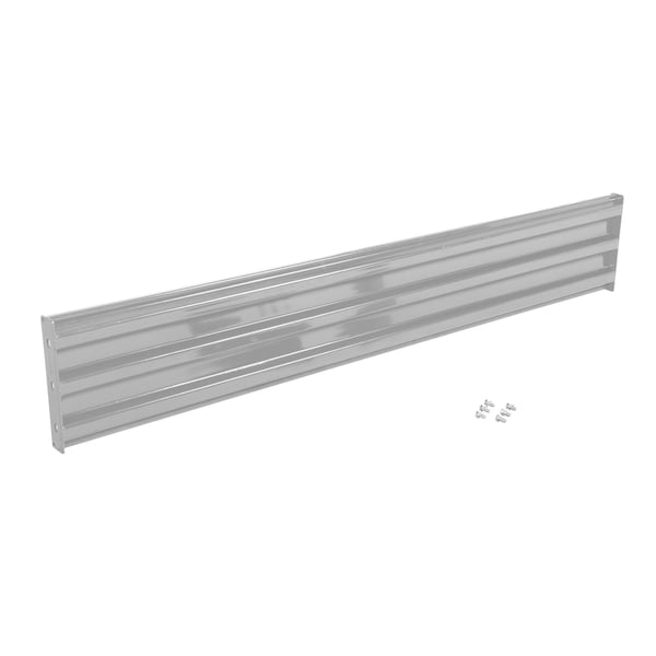 Vestil GR-F3R-BO-8-SL Bolt-On Style Guard Rail 8 Ft Silver