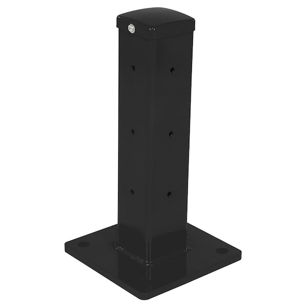 Vestil GR-F3R-BO-TP18-BK Rigid Tube Post 18 In Bolt-On Style Black