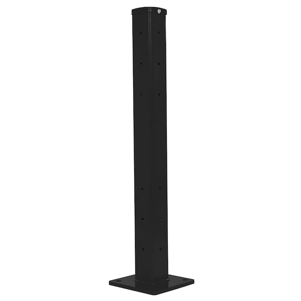 Vestil GR-F3R-BO-TP42-BK Rigid Tube Post 42 In Bolt-On Style-Black