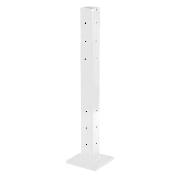 Vestil GR-F3R-BO-TP42-WT Rigid Tube Post 42 In Bolt-On Style White