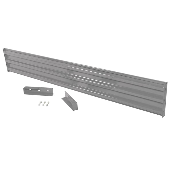 Vestil GR-F3R-DI-10-GYSG Drop-In Style Guard Rail 10 Ft Gray Semi Gloss