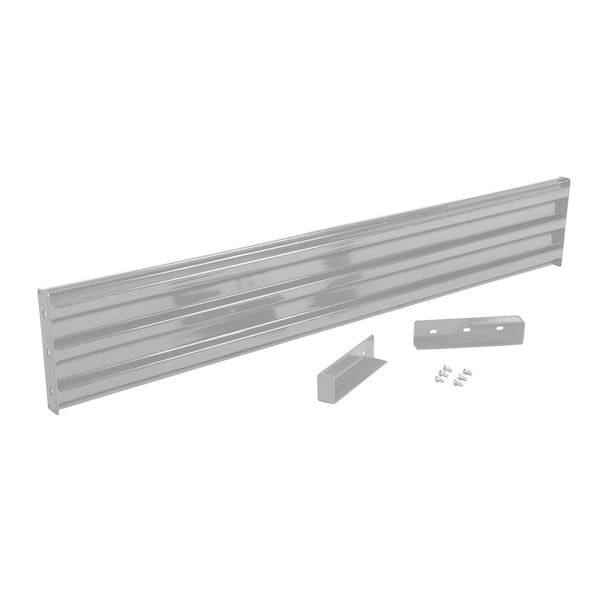Vestil GR-F3R-DI-9-SL Drop-In Style Guard Rail 9 Ft Silver