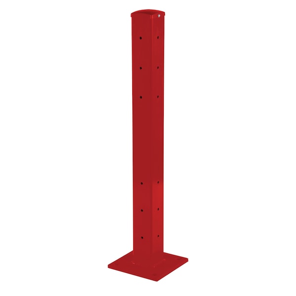 Vestil GR-F3R-DI-TP42-RD Rigid Tube Post 42 In Bolt-On Style Red