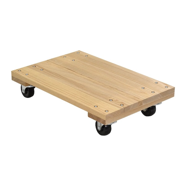 Vestil HDOS-1624-9-NM Tan Hardwood Dolly-Solid Deck 900 lb Capacity Non-Marking 16 x 24