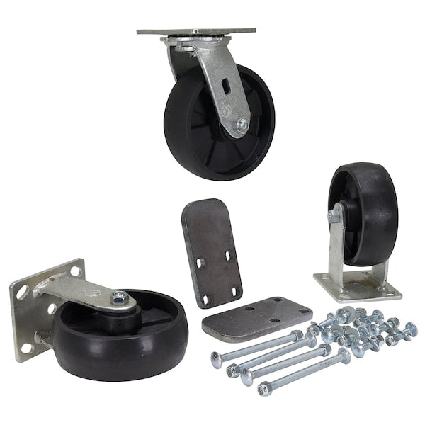 Vestil H-CK3-GFN6-2 Caster Gf Nylon Kit 6"x2", 3600 lb Cap, PK3