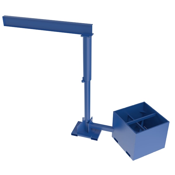 Vestil JIB-CBX-100-8-10 Portable Offset Jib, Empty Base, 8 ft., 1K