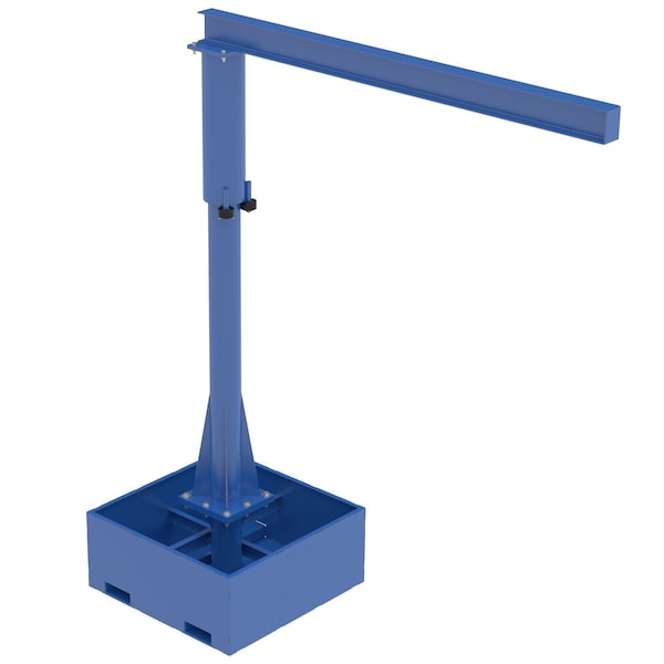 Vestil JIB-CB-25-8-10 Portable Jib Crane - Fork Tube Base