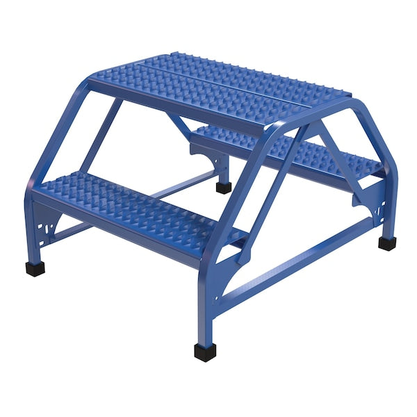 Vestil LAD-DD-26-2-G 1.67 ft Grip Strut Steel Stepladder